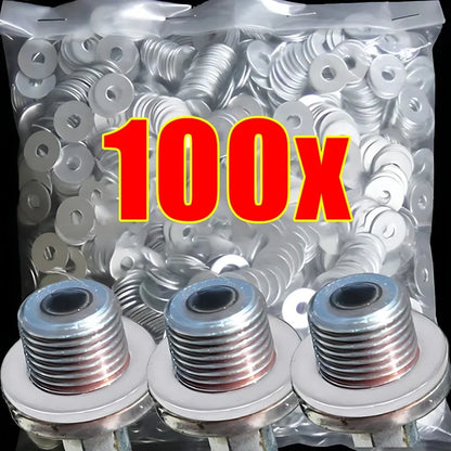 14mm aluminum oil drain plug crush washer set