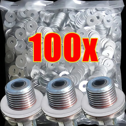 14mm aluminum oil drain plug crush washer set