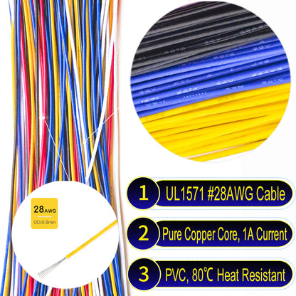 JST SH1.0 2-12Pin Same-Side-Head Cable 1.0mm Pitch UL1571 Certified