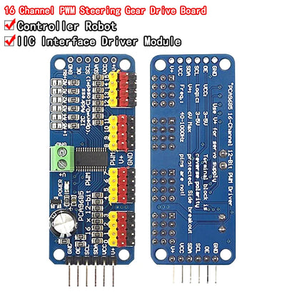 16-channel 12-bit PWM servo driver PCA9685 I2C module for Arduino Raspberry Pi DIY projects