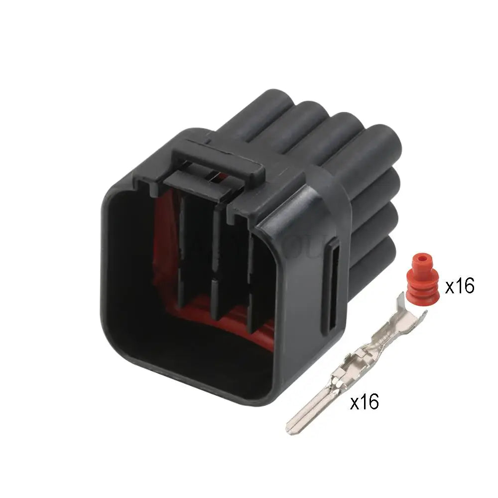 16 ways car headlight plastic housing waterproof connectors 6185-0510 6188-0353 6181-6457 auto wire harness socket