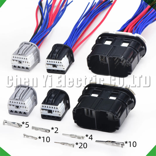 17 pin and 34 pin automotive door wire harness connector plug for Ford Focus