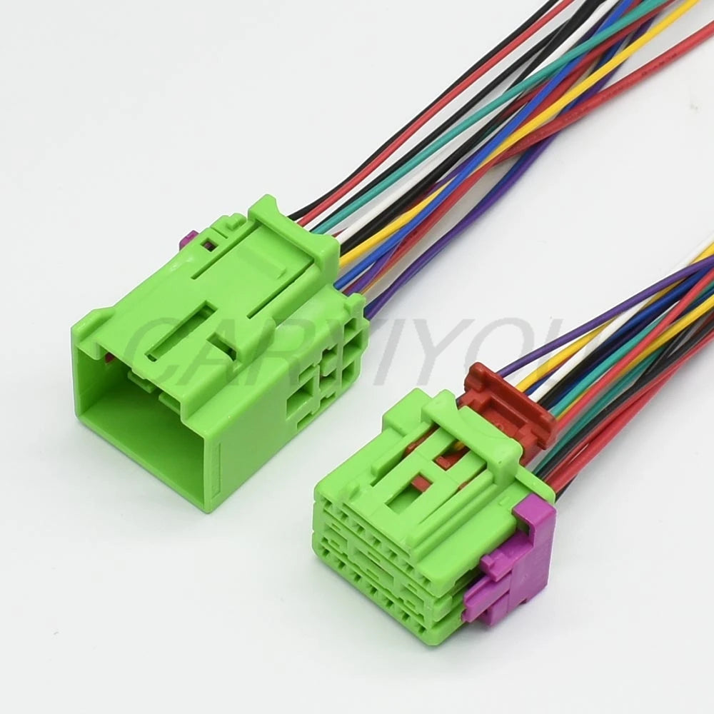 17 pin automotive power seat switch connector showing locking structure