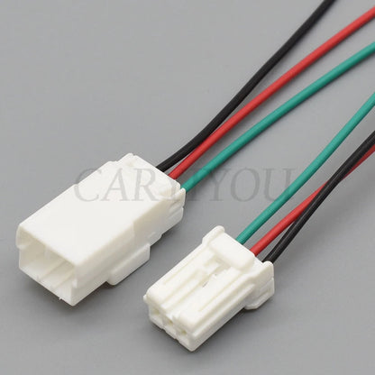 174928-2 174921-1 3 holes automotive female male connector installed in car reading light harness cable system