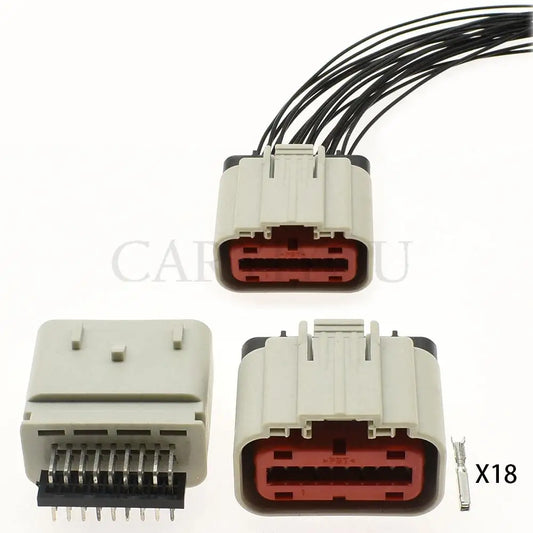 18 pin auto air flow meter plug car radar cable connector AC assembly gray wire socket 1488533-6 with terminals