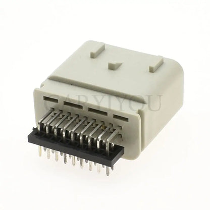 18 pin auto air flow meter plug showing terminal layout and locking design for gray wire socket AC assembly