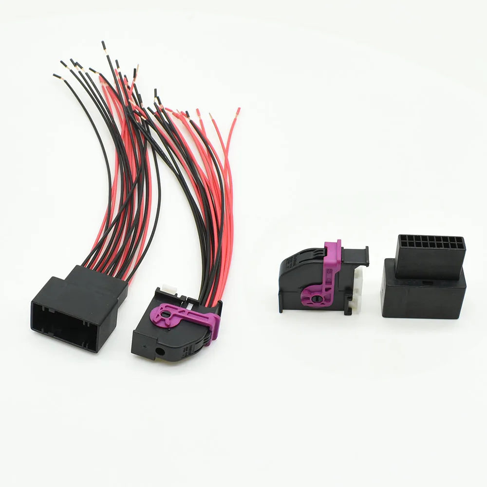 18 pin car air conditioning panel plug series auto amplifier wire female and male connector for VW 1-1355350-1 1-1355349-1