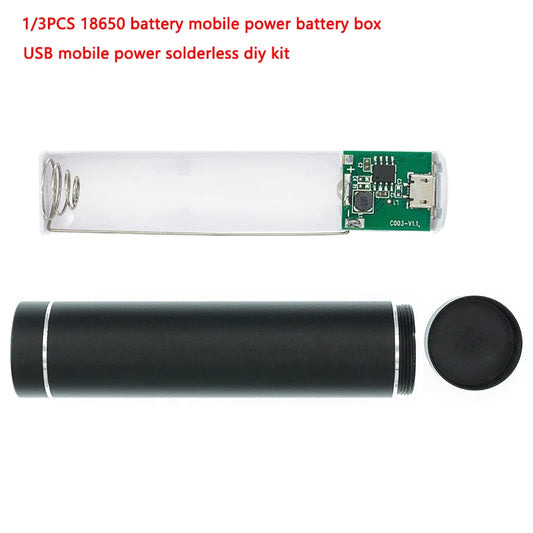 18650 battery DIY storage box with USB 5V 1A external charger, suitable for mobile power, DIY electronics, and portable battery projects