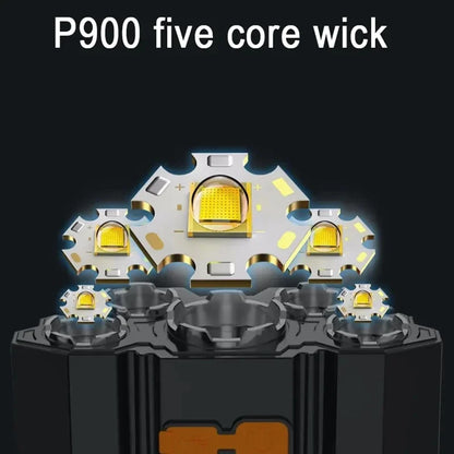 Headlamp with built-in 18650 rechargeable battery