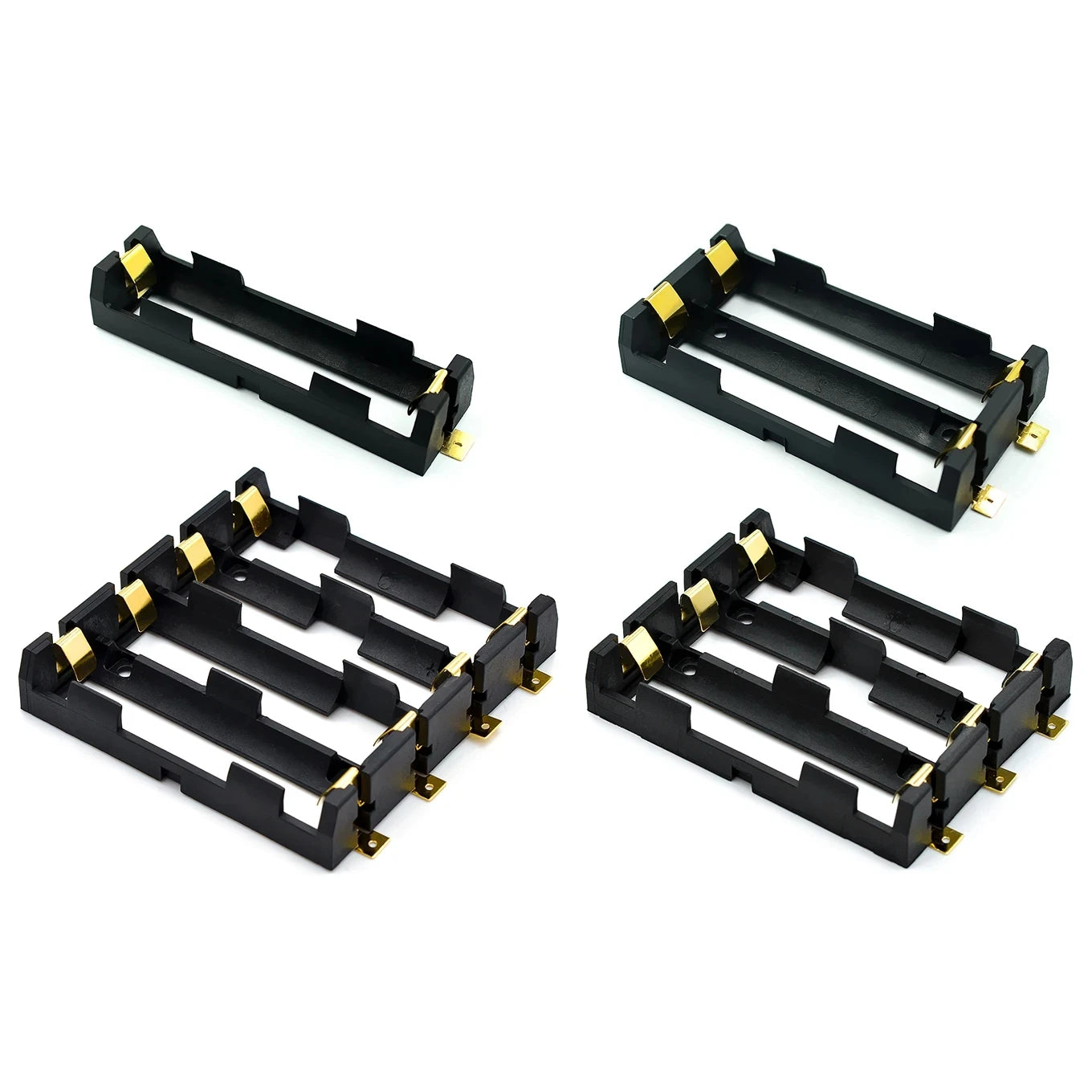 18650 battery pack SMT cell holder, compatible with 1 to 4 cells, suitable for SMD mounting and DIY electronics projects