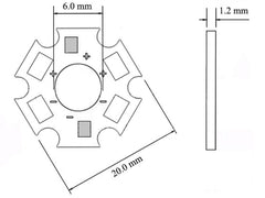 PCB, LED 1-5W Aluminum Star Board