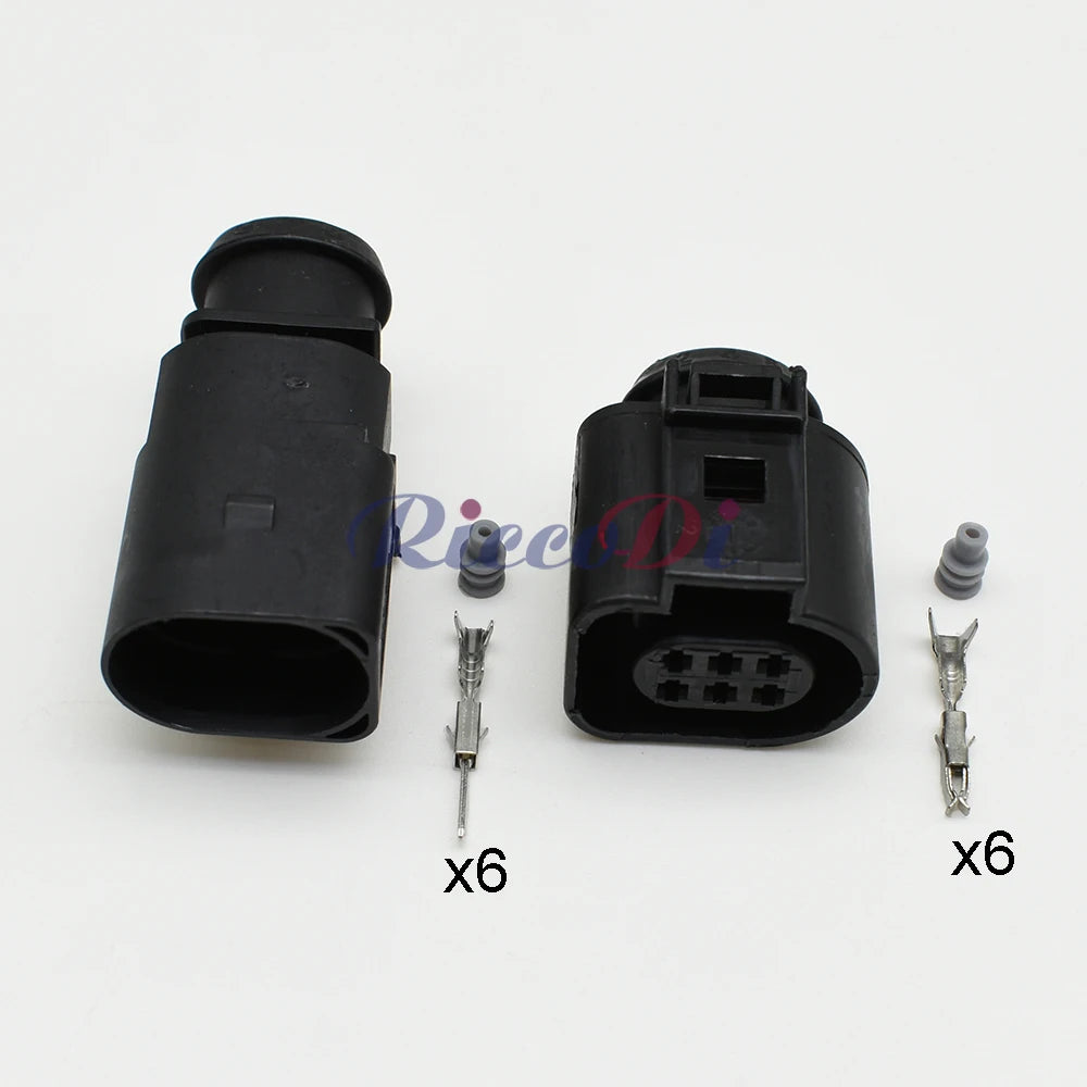 6-pin 1.5mm automotive waterproof electrical wire connector for VW temperature sensor, model 3B0973813 1J0973713
