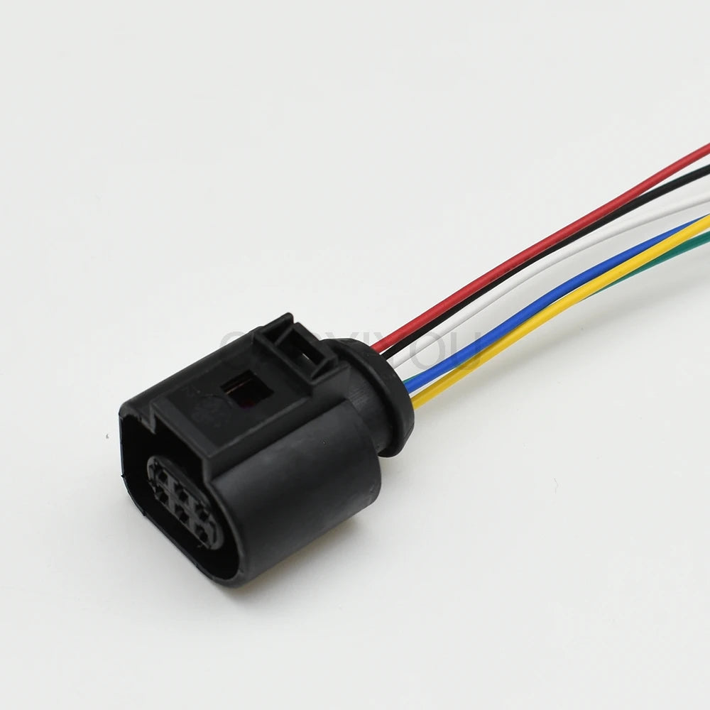 1J0973713G automotive 6-hole FEP sensor plug with waterproof connector sheath