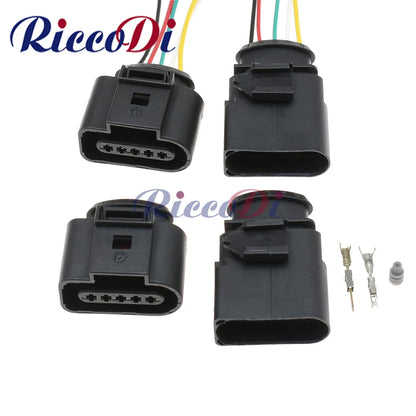 5 Pin 1.5mm electrical plug auto sealed male female connector kit 1J0973805 1J0973705 for AUDI VAG Volkswagen