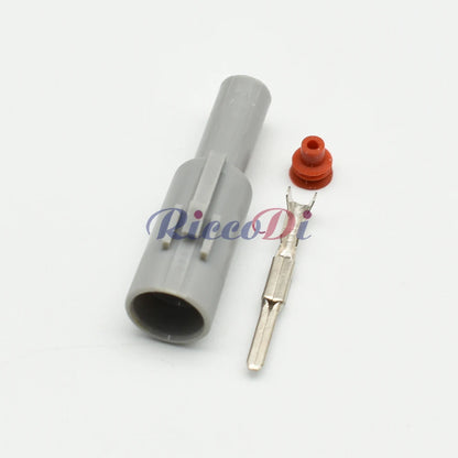 1 Pin grey automotive sensor connector attached to wiring harness for stable and durable electrical connections in Honda vehicles