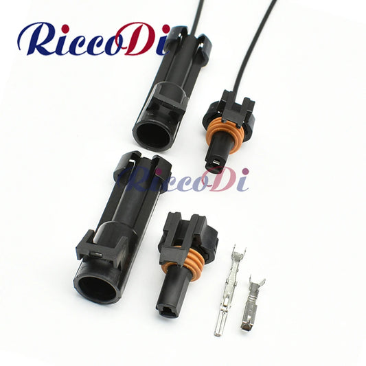 1 Pin male and female automotive wiring connector adapter 2.8 series waterproof cable plug compatible with 12065171 / 12065172