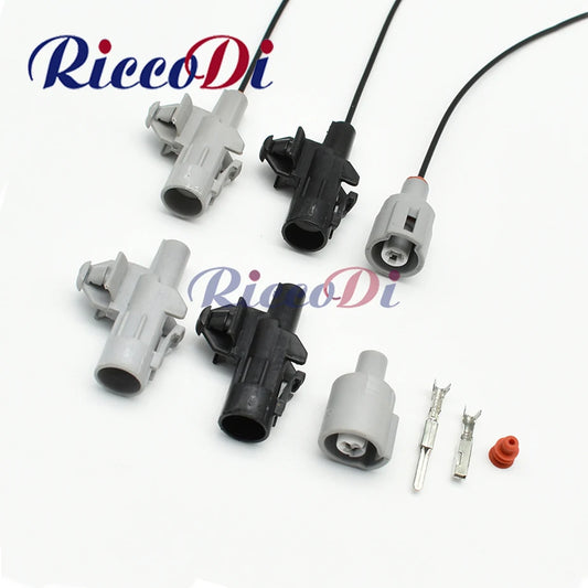 1Pin waterproof automotive wiring connector with male and female plug and sealed socket for reliable vehicle electrical connections