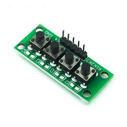1x4 independent key button keypad module DIY kit for Arduino MCU student projects and electronics prototyping