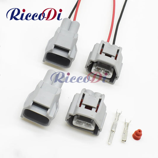 2.2mm sealed automotive wire harness connector showing male and female waterproof socket overview