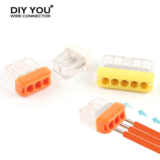 2/3/5 pin fast easy wire splicing connector for AWG 20-14 wiring