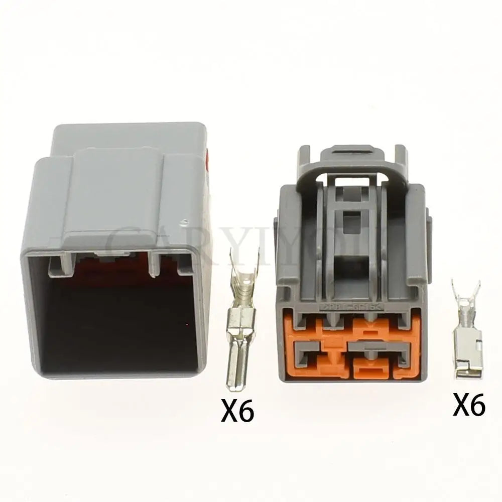 2.8 series 6 pin wire harness socket with plastic housing for automotive electrical systems