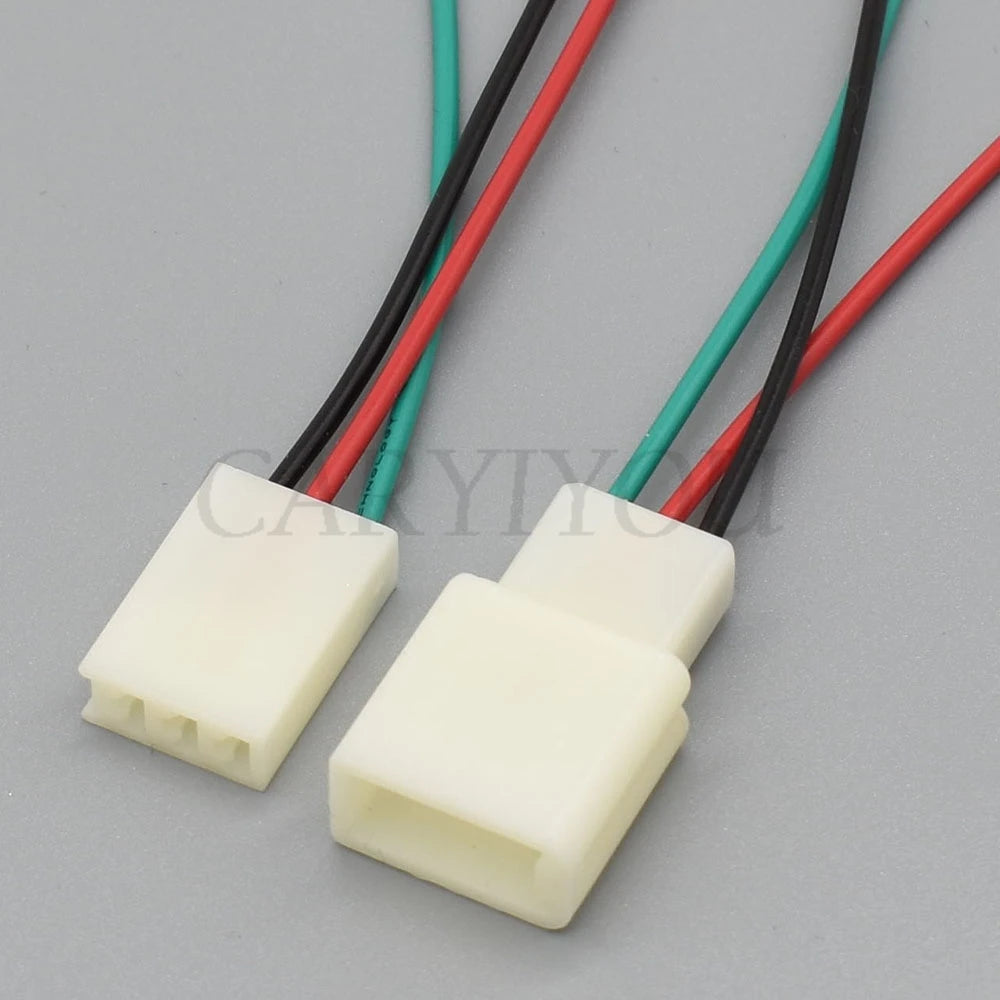 2.8mm 3 pins male female automotive connector plug with brass terminals used in car wiring systems with 15cm wires