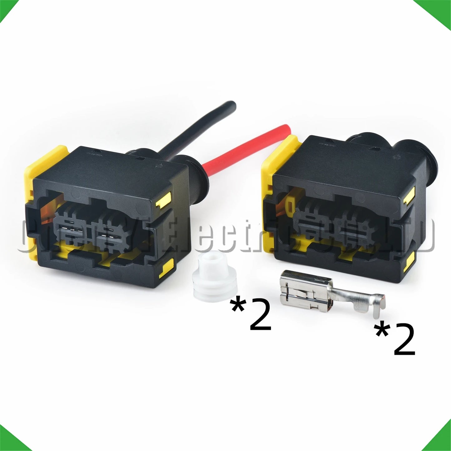 2 pin automotive connectors for 48V mild hybrid system, wire harness plug 1355328-1 compatible with Benz and BMW