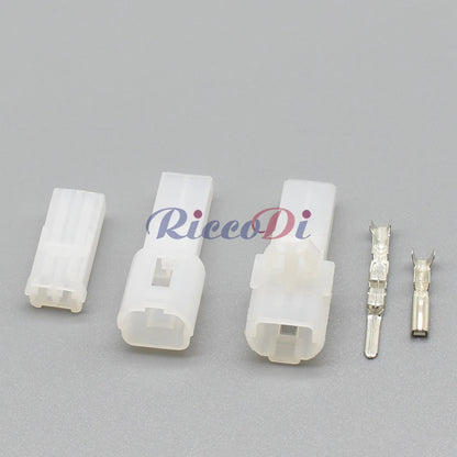 2 pin automotive audio connector terminal detail for secure wiring of tweeter or starter