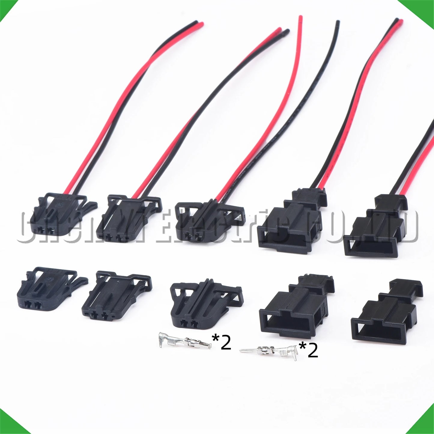 2 pin automobile license light door light connector wire harness plug