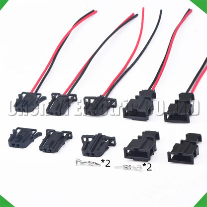 2 pin automobile license light door light connector wire harness plug