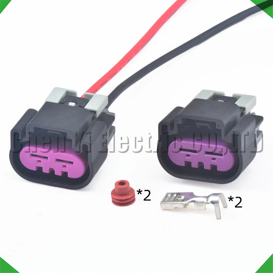 2 pin automotive electronic fan sensor connector wire harness plug for Cadillac vehicles
