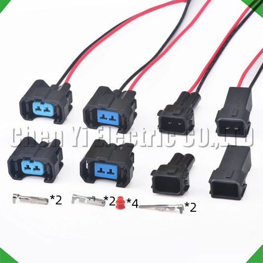 2 pin automotive waterproof NH1 OBD2 fuel injector connector wire harness plug
