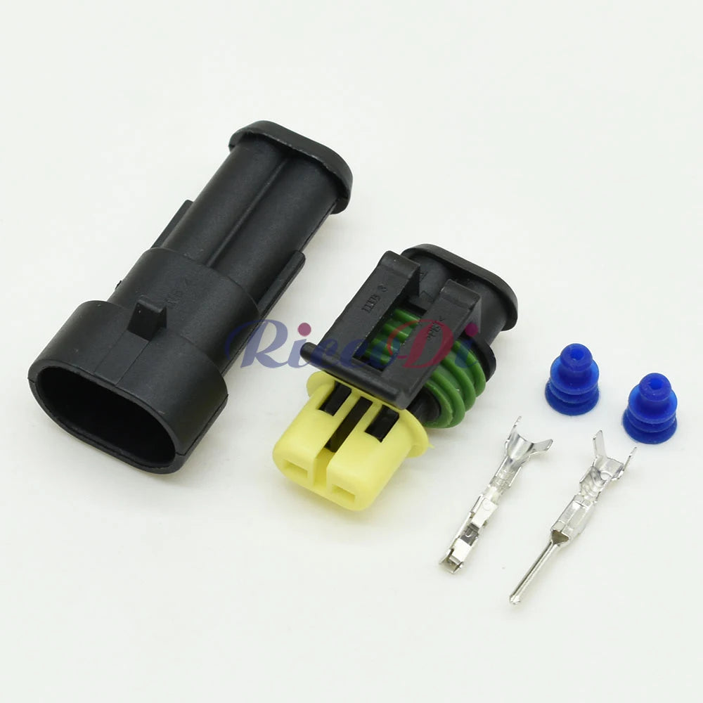 2 pin automotive connector terminal detail for secure and reliable wiring connection