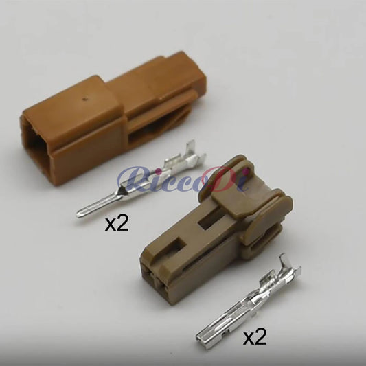 2 pin electronic cable connector terminal detail for stable automotive wiring connection