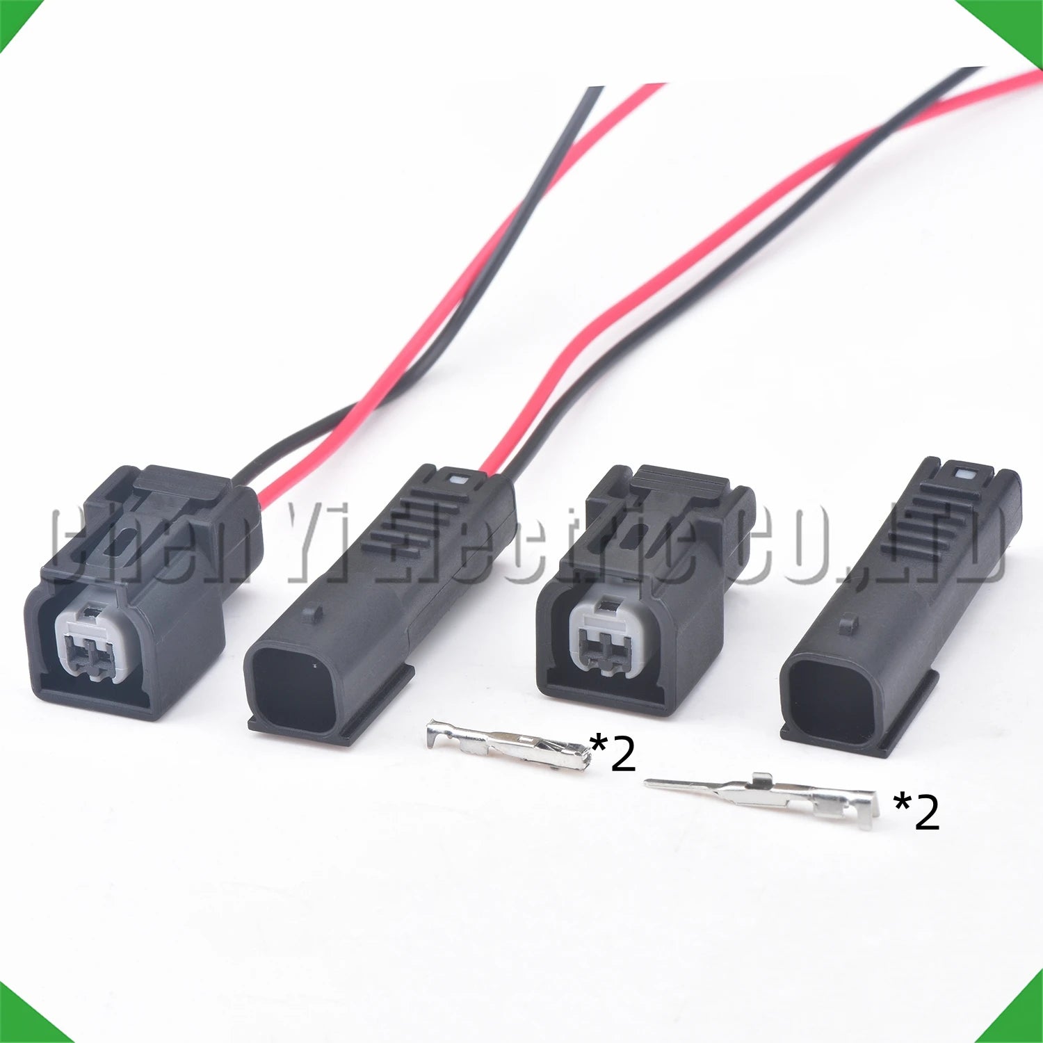 2 pin automobile fuel injector waterproof connector wire harness plug