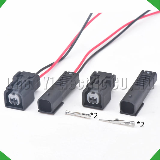 2 pin automobile fuel injector waterproof connector wire harness plug