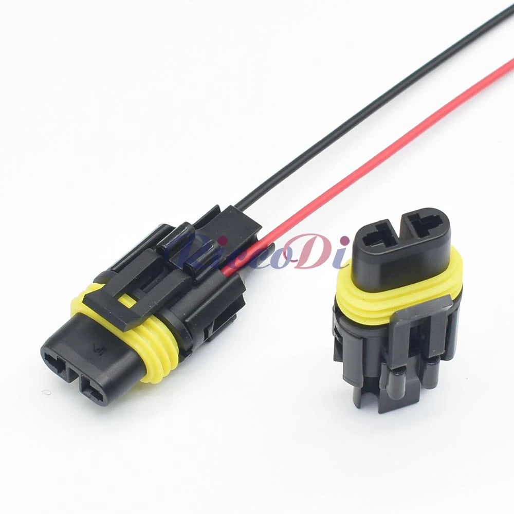 2 pin light plug with pins designed for stable automotive lighting connection