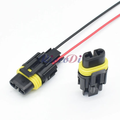 2 pin light plug with pins designed for stable automotive lighting connection