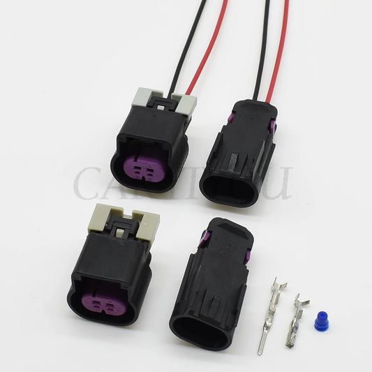 2 pin automotive oil pump connector terminal detail for stable wiring connection