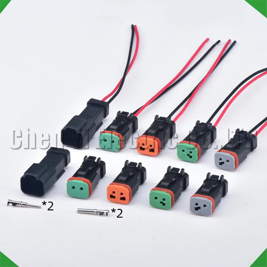 2 pin auto waterproof connector for excavator headlight wire harness pigtail plug