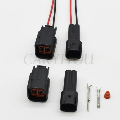 2 pin waterproof automotive electrical connector terminal detail