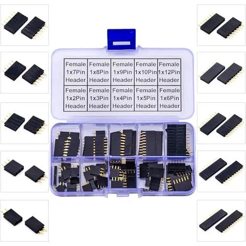 2.54mm Female Pin Header Single Row DIP Connector Kit