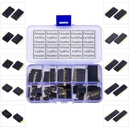 2.54mm Female Pin Header Single Row DIP Connector Kit
