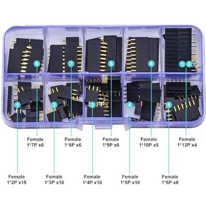 2.54mm Female Pin Header Single Row DIP Connector Kit 1