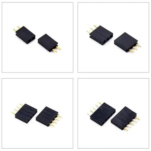 2.54mm Female Pin Header Single Row DIP Connector Kit 2