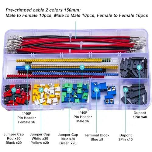 2.54mm Male Female Jumper Wire Connector Kit 1