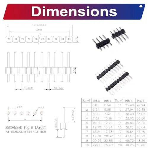 2.54mm_Male_Pin_Header_Single_Row_DIP_Connector_Kit_4