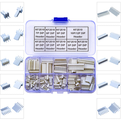 Assorted Molex KK2510 2.5mm DIP header connectors compatible with wire-to-board and PCB projects