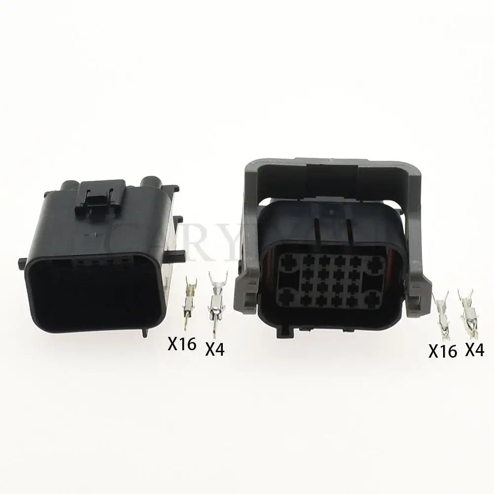20 holes car engine electric wiring harness socket showing terminal layout and locking design for auto modification