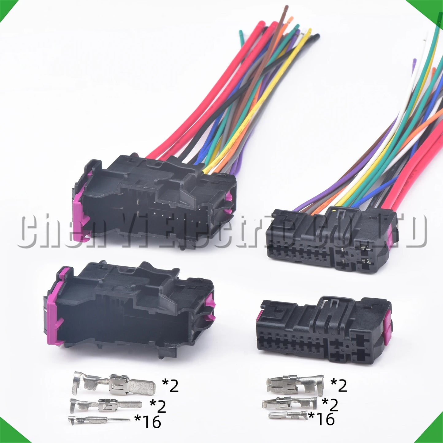 20 pin automobile waterproof front door connector plug with wire harness